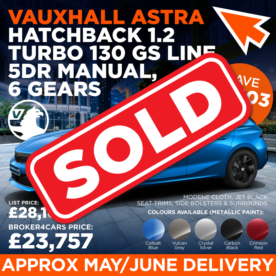 Vauxhall Astra Hatchback 1.2 Turbo 130 GS Line 5DR Manual. SOLD
