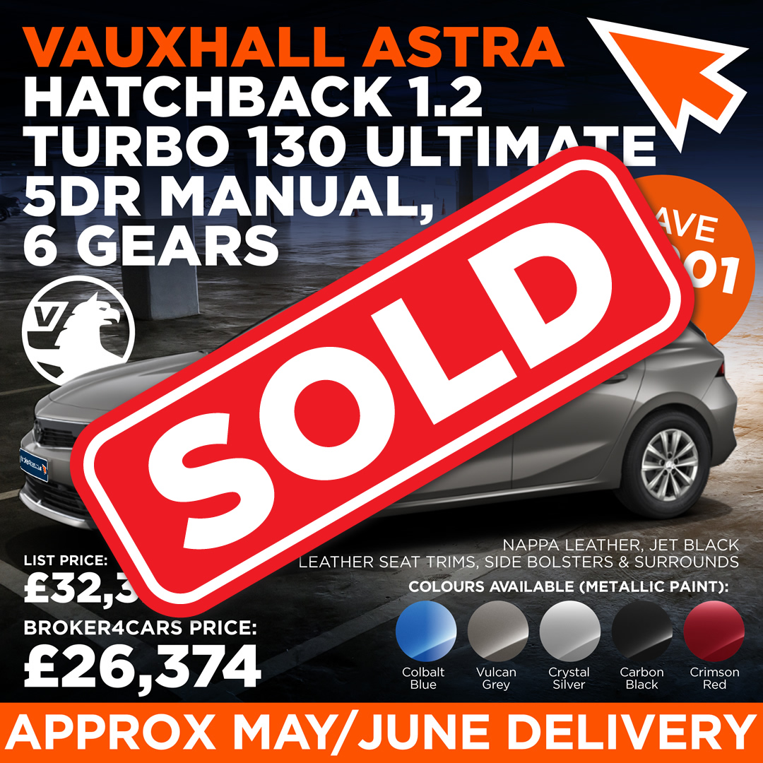 Vauxhall Astra Hatchback 1.2 Turbo 130 Ultimate 5DR Manual. SOLD