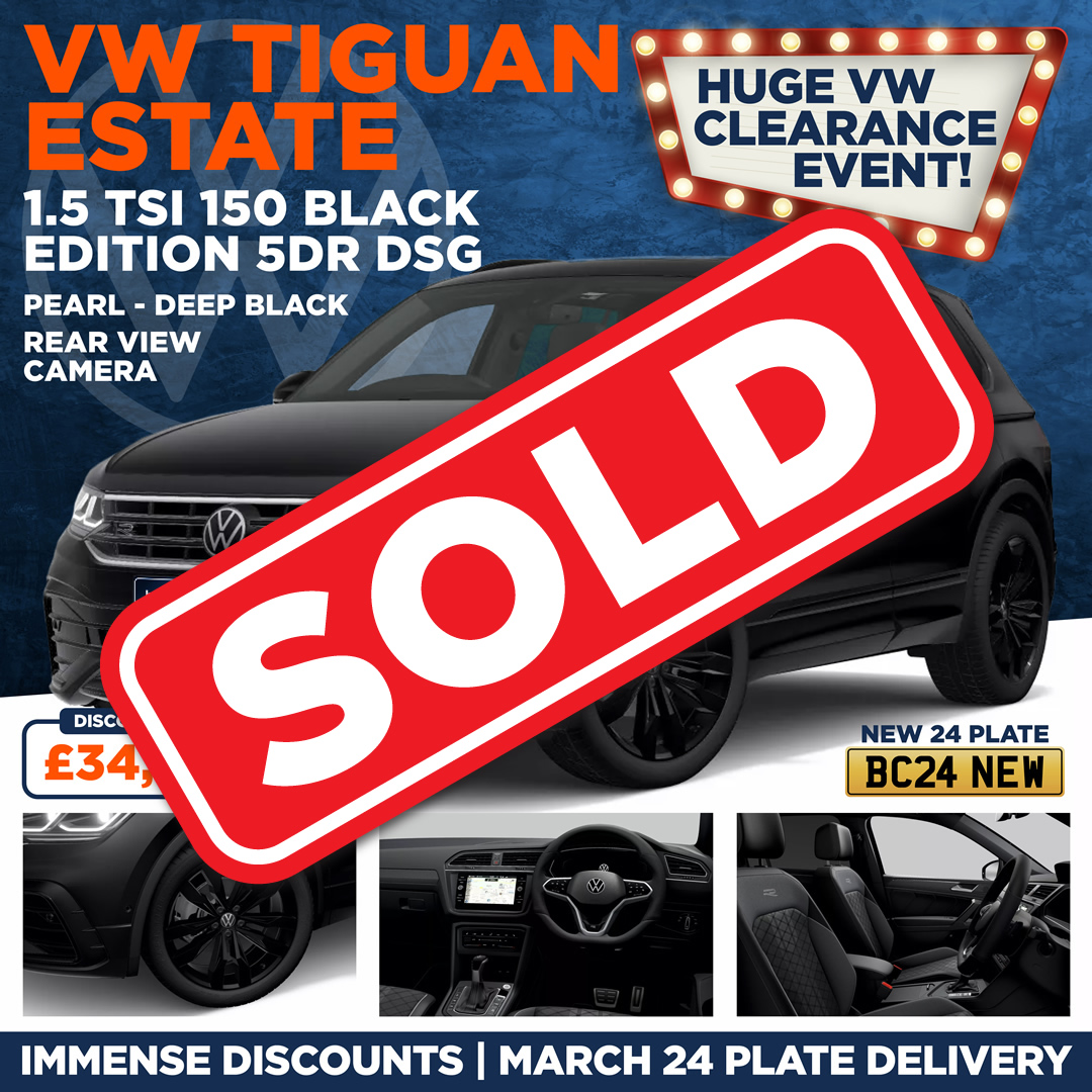 VOLKSWAGEN TIGUAN ESTATE 1.5 TSI 150 BLACK EDITION 5DR DSG. SOLD