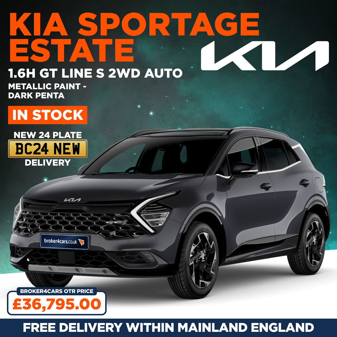 Kia Sportage GT LINE S 2WD 1.6H Auto. Dark Penta Metallic Paint. In Stock Now. Broker4Cars Price £36,795 OTR