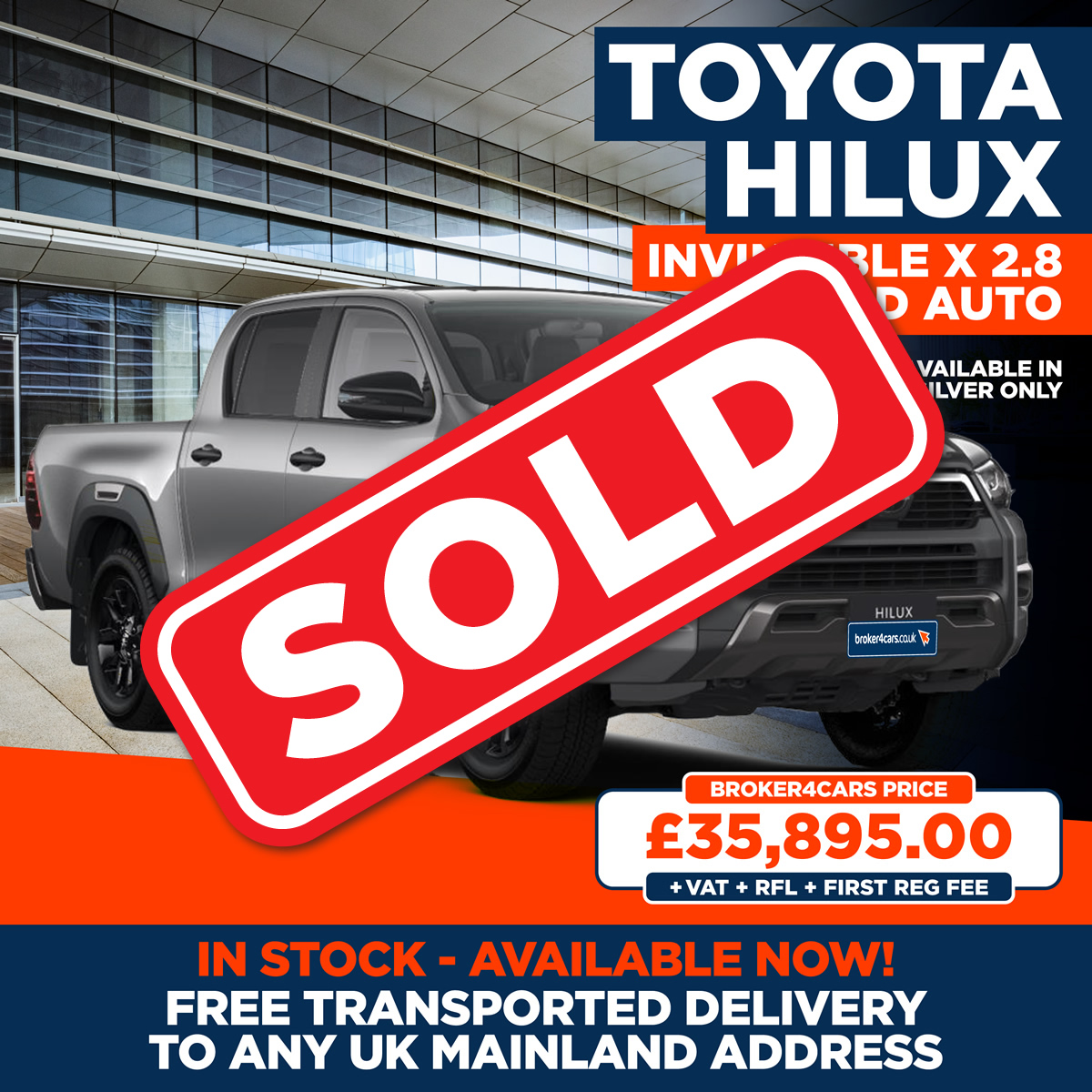 Toyota Hilux Invincible X 2.8 D Auto. SOLD